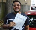 Brijesh with Driving test pass certificate